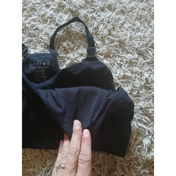 Kindred Bravely Racerback Bra Size Large Black Maternity Nursing Pumping - Picture 8 of 8
